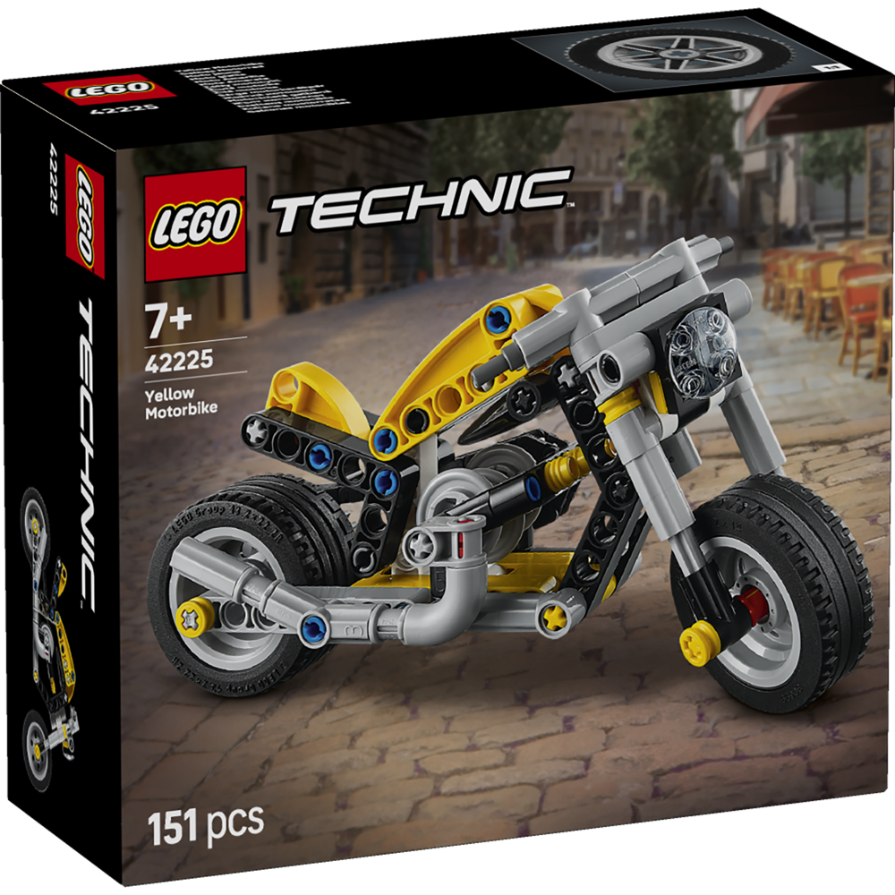 Lego Technic Motorcycle in Yellow